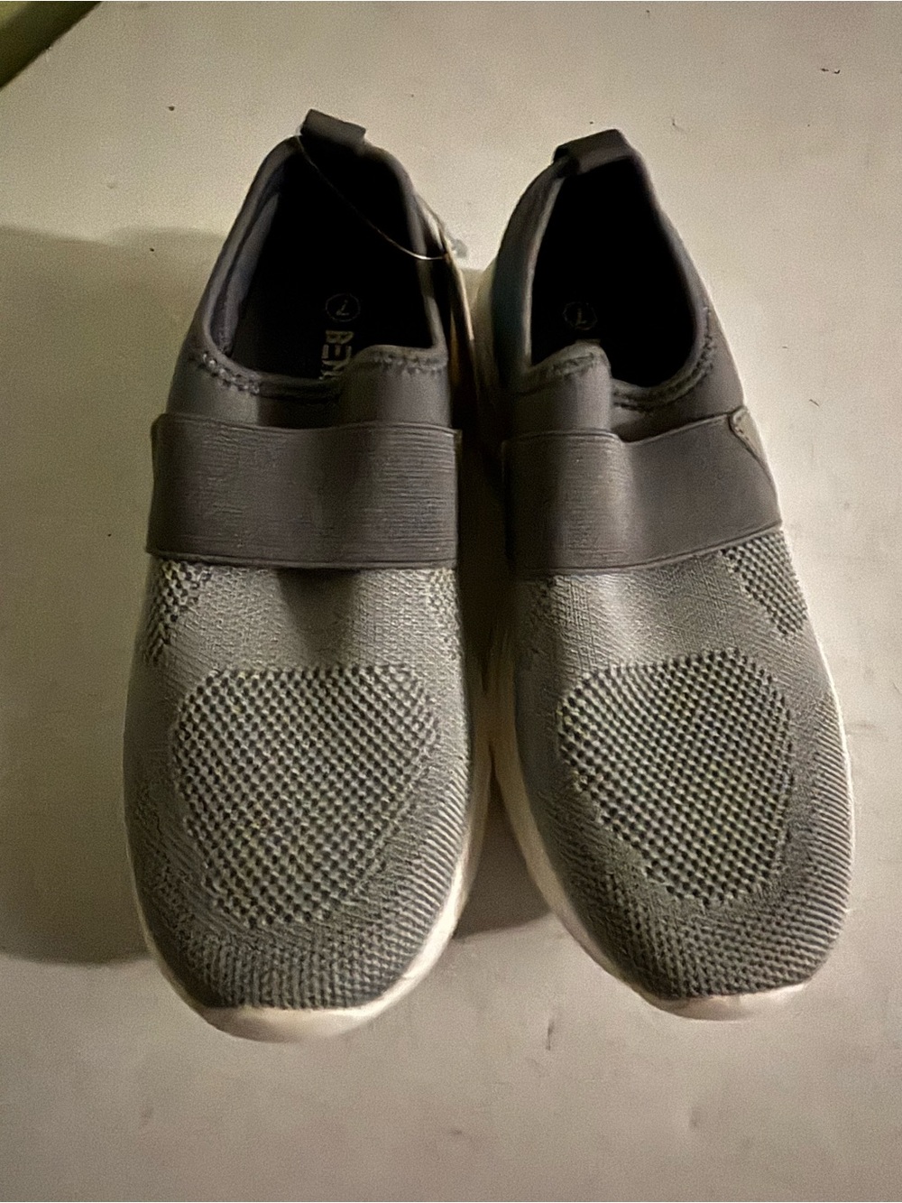 Women’s Slip-On Knit Athletic Sneakers - Gray - Picture 5 of 5